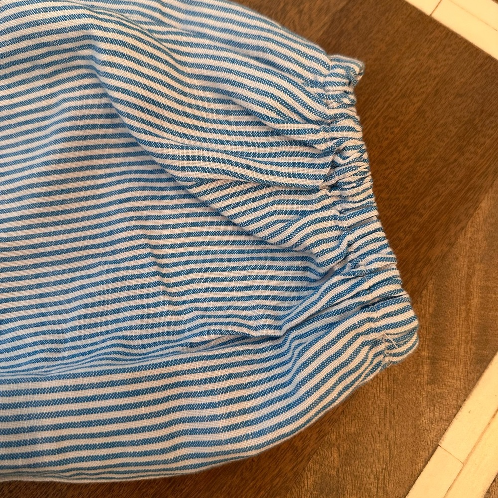LOFT Linen Blend Blue Striped Two-Piece Set (XS Petite) - Picture 9 of 11